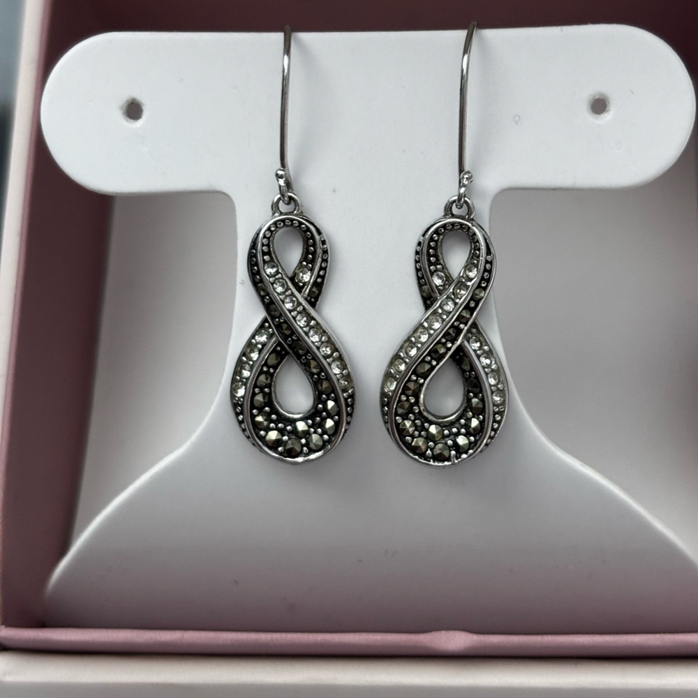 Elegant Silver Infinity Earrings